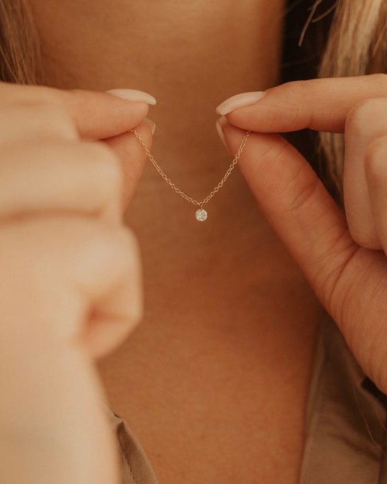 Floating Diamond Necklace