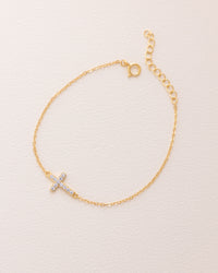 Diamond Cross Bracelet