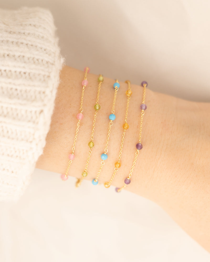 Birthstone Beaded Bracelet