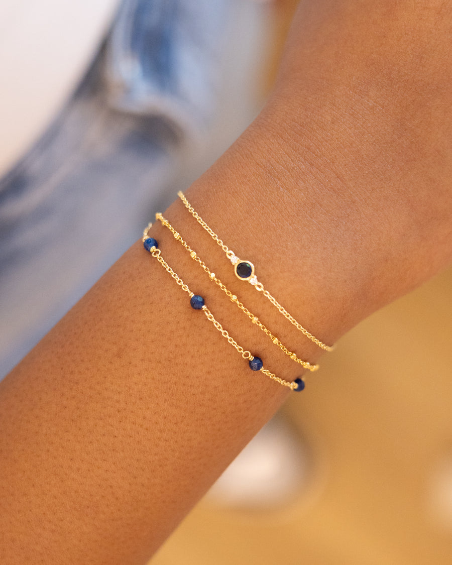 Bezel Birthstone Bracelet