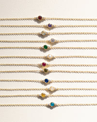 Bezel Birthstone Bracelet