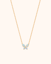 Opal Butterfly Necklace