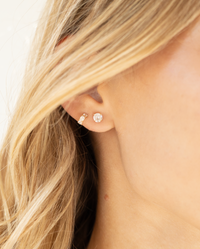 14k Gold Solitaire Studs