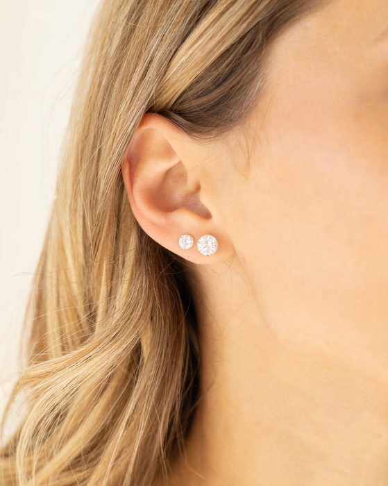 14k Gold XL Solitaire Studs