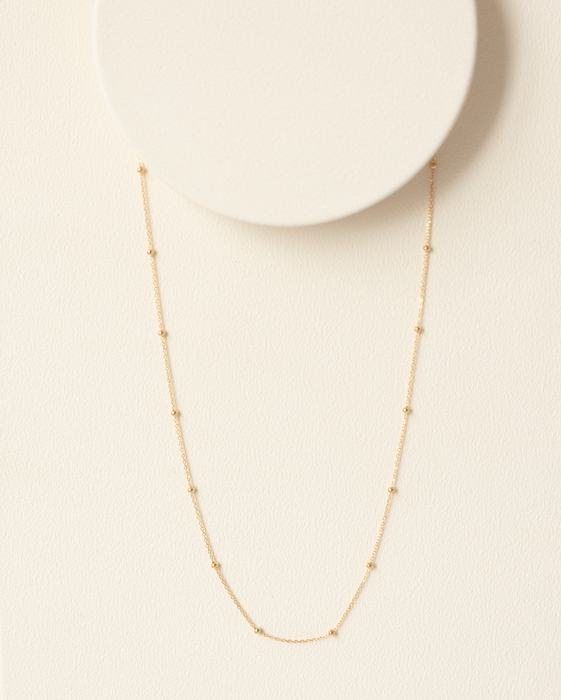 14k Gold Beaded Necklace