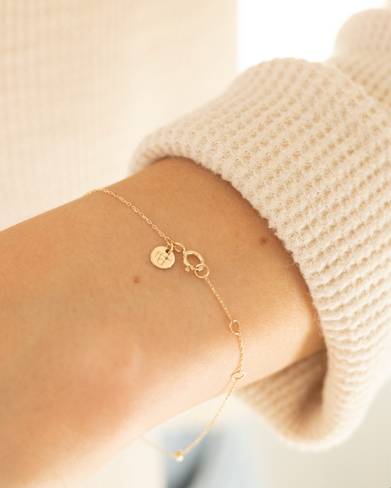 14K Gold Beaded Bracelet