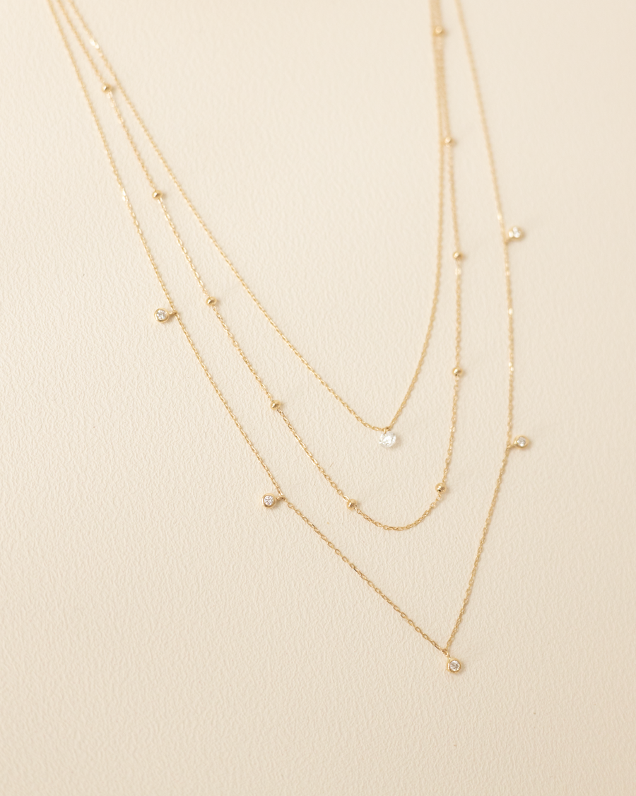 Diamond Bezel Drop Necklace