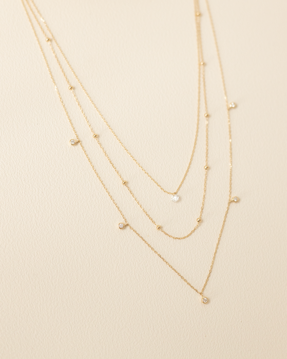 Diamond Bezel Drop Necklace