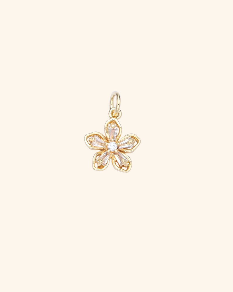 Crystal Flower Charm