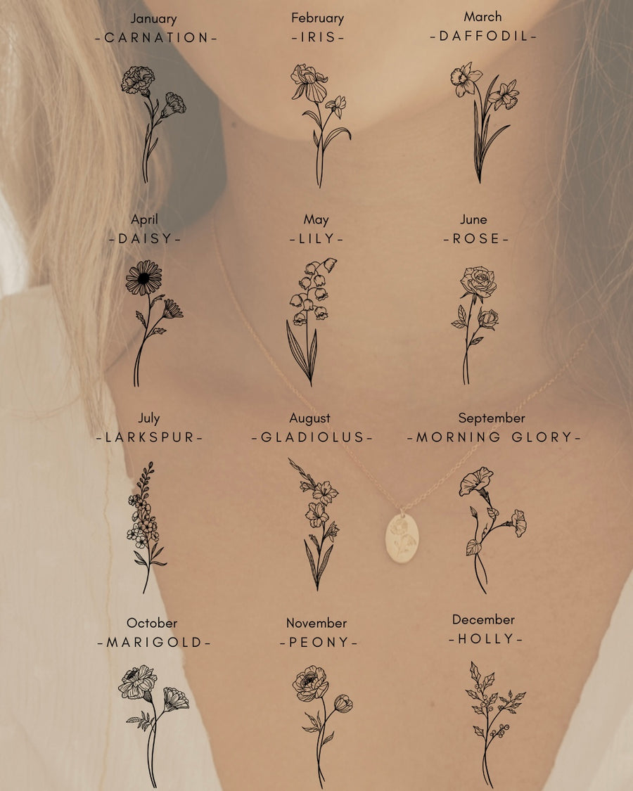 Birth Flower Necklace