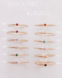 Birthstone Stacking Ring