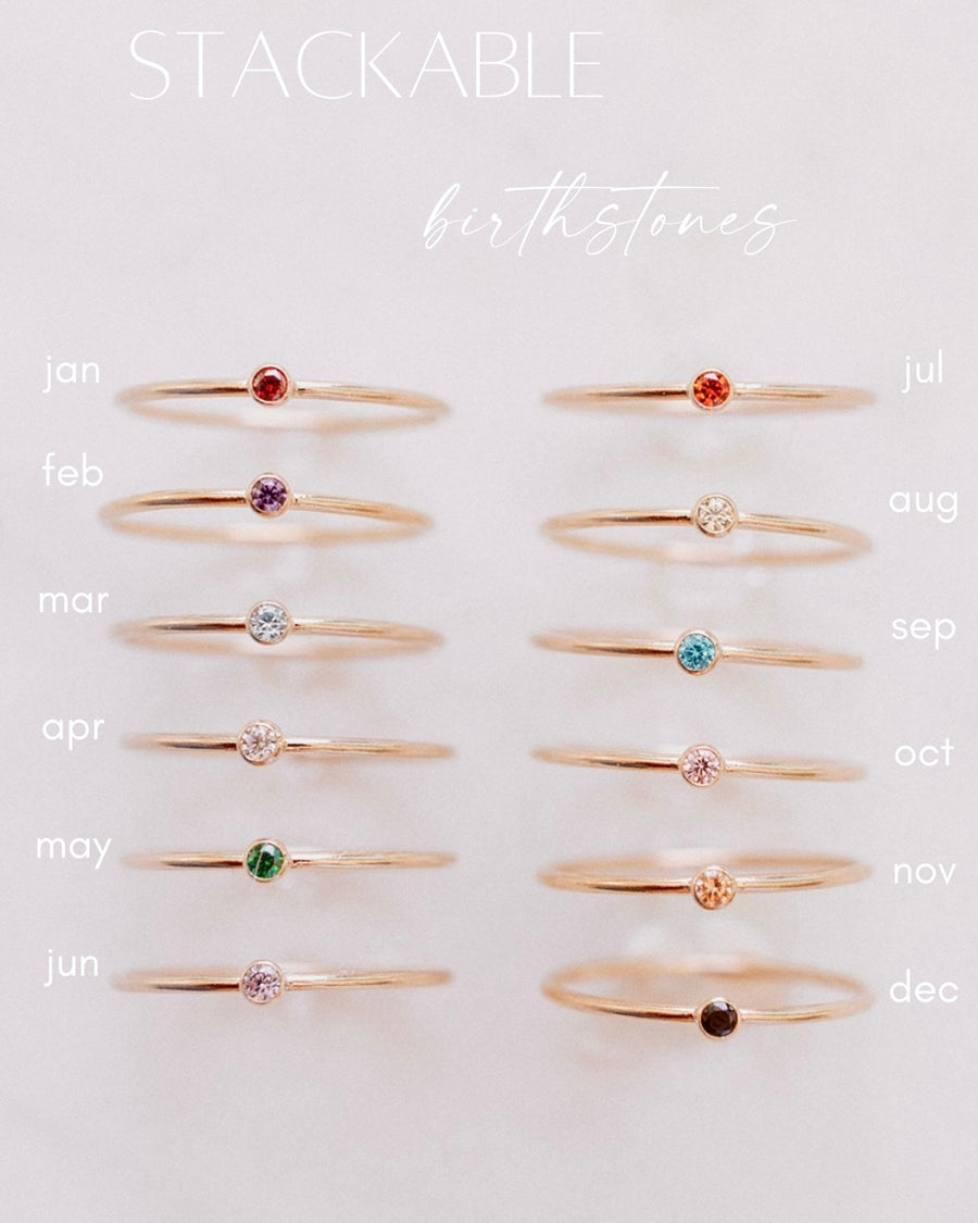Birthstone Stacking Ring