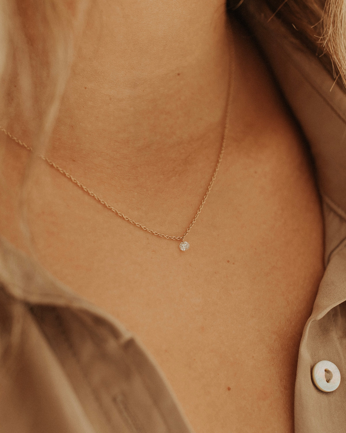 Pear Shape Dainty Necklace, Bezel Diamond Cubic Zirconia .925 Sterling –  KesleyBoutique
