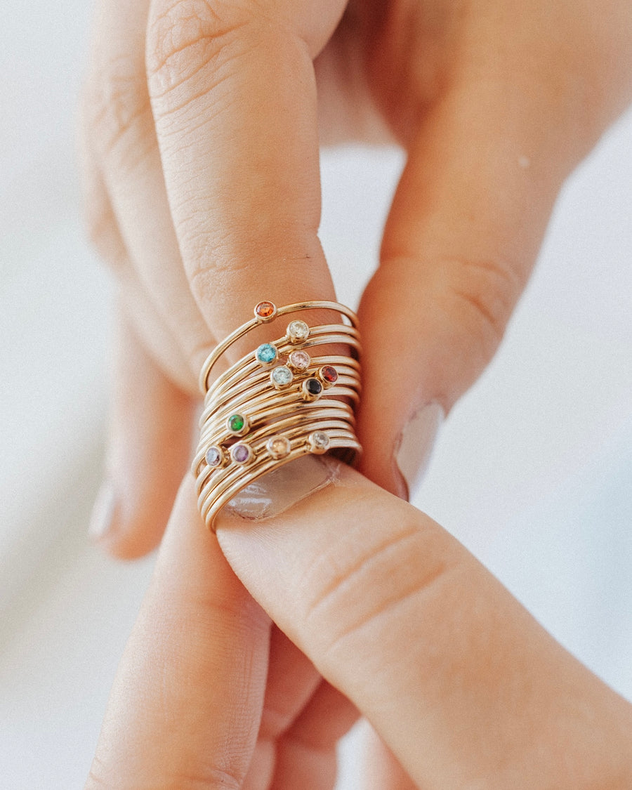 Birthstone Stacking Ring